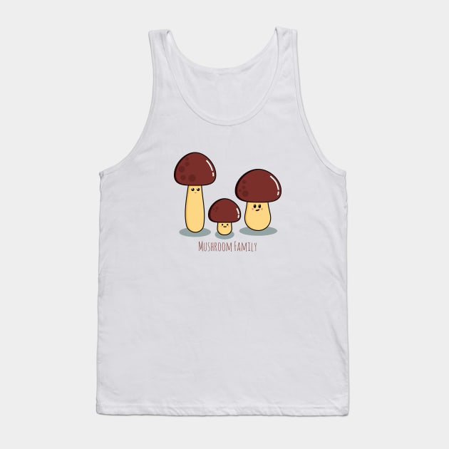 Mushroom Family Tank Top by lisanisafazrin